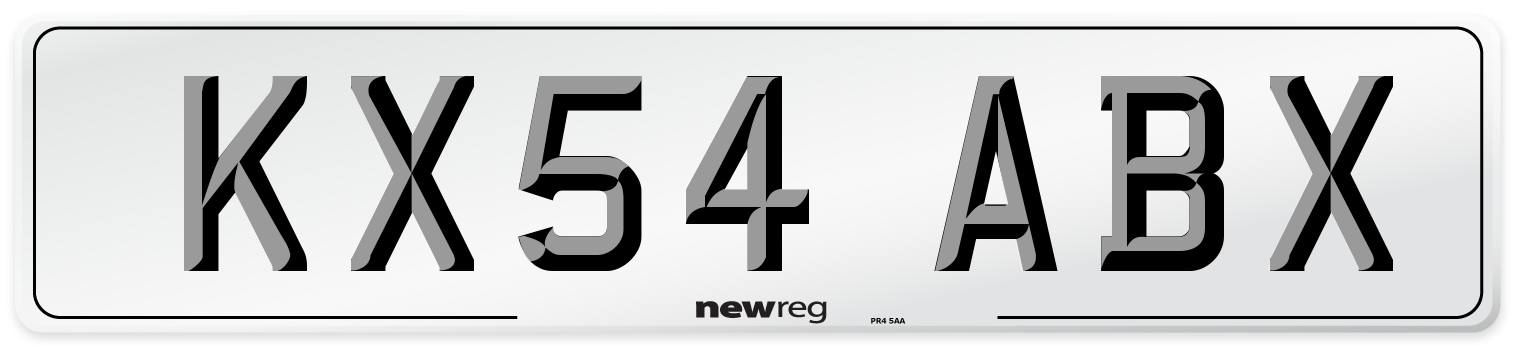 KX54 ABX Number Plate from New Reg
